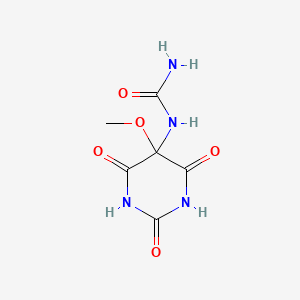 molecular formula C6H8N4O5 B15422344 N-(5-Methoxy-2,4,6-trioxohexahydropyrimidin-5-yl)urea CAS No. 106288-48-6