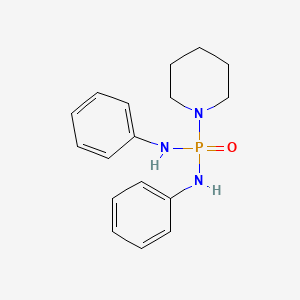 molecular formula C17H22N3OP B15422355 N,N'-Diphenyl-P-piperidin-1-ylphosphonic diamide CAS No. 112931-03-0