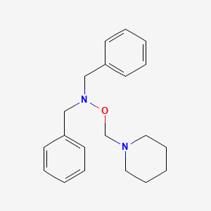 molecular formula C20H26N2O B15422365 N-Benzyl-1-phenyl-N-[(piperidin-1-yl)methoxy]methanamine CAS No. 114043-52-6
