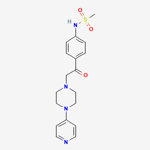 molecular formula C18H22N4O3S B15422420 N-(4-{[4-(Pyridin-4-yl)piperazin-1-yl]acetyl}phenyl)methanesulfonamide CAS No. 113049-10-8
