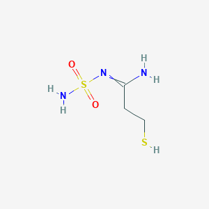molecular formula C3H9N3O2S2 B15422461 N'-sulfamoyl-3-sulfanylpropanimidamide CAS No. 105892-42-0
