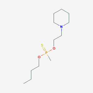 molecular formula C12H26NO2PS B15422494 O-Butyl O-[2-(piperidin-1-yl)ethyl] methylphosphonothioate CAS No. 112919-77-4
