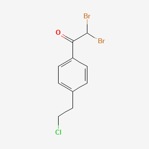 molecular formula C10H9Br2ClO B15422511 2,2-Dibromo-1-[4-(2-chloroethyl)phenyl]ethan-1-one CAS No. 111916-40-6