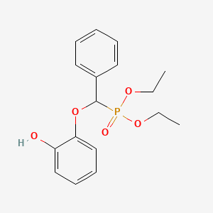 molecular formula C17H21O5P B15422602 Diethyl [(2-hydroxyphenoxy)(phenyl)methyl]phosphonate CAS No. 110607-04-0