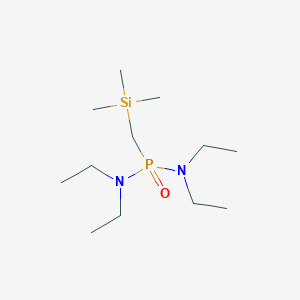 molecular formula C12H31N2OPSi B15422639 N,N,N',N'-Tetraethyl-P-[(trimethylsilyl)methyl]phosphonic diamide CAS No. 113281-78-0