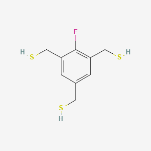 molecular formula C9H11FS3 B15422669 (2-Fluorobenzene-1,3,5-triyl)trimethanethiol CAS No. 113450-81-0