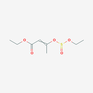 molecular formula C8H14O5S B15422711 Ethyl 3-[(ethoxysulfinyl)oxy]but-2-enoate CAS No. 113273-18-0
