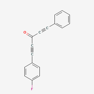 molecular formula C17H9FO B15422758 1-(4-Fluorophenyl)-5-phenylpenta-1,4-diyn-3-one CAS No. 109034-35-7