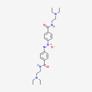 molecular formula C26H38N6O3 B15422760 N-[2-(Diethylamino)ethyl]-4-[(Z)-(4-{[2-(diethylamino)ethyl]carbamoyl}phenyl)-NNO-azoxy]benzamide CAS No. 111863-52-6