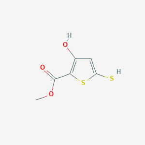 molecular formula C6H6O3S2 B15422845 Methyl 3-hydroxy-5-sulfanylthiophene-2-carboxylate CAS No. 104340-92-3
