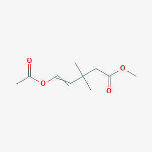 molecular formula C10H16O4 B15422868 Methyl 5-(acetyloxy)-3,3-dimethylpent-4-enoate CAS No. 104773-64-0
