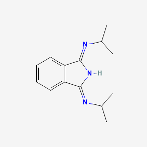 molecular formula C14H19N3 B15423041 1H-Isoindol-3-amine, N-(1-methylethyl)-1-[(1-methylethyl)imino]- CAS No. 104830-26-4