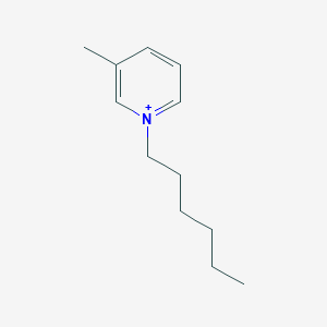 molecular formula C12H20N+ B15423075 1-Hexyl-3-methylpyridin-1-ium CAS No. 111398-60-8