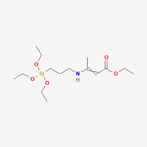 molecular formula C15H31NO5Si B15423093 Ethyl 3-{[3-(triethoxysilyl)propyl]amino}but-2-enoate CAS No. 112096-23-8