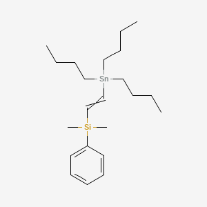 molecular formula C22H40SiSn B15423163 Dimethyl(phenyl)[2-(tributylstannyl)ethenyl]silane CAS No. 103731-34-6