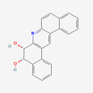 molecular formula C21H15NO2 B15423170 Dibenz(a,j)acridine-5,6-diol, 5,6-dihydro-, cis- CAS No. 106589-64-4