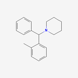 molecular formula C19H23N B15423242 Piperidine, 1-[(2-methylphenyl)phenylmethyl]- CAS No. 108839-52-7