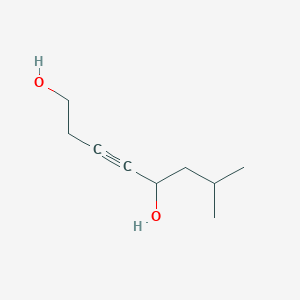 molecular formula C9H16O2 B15423263 7-Methyloct-3-yne-1,5-diol CAS No. 105750-99-0