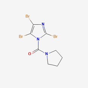 molecular formula C8H8Br3N3O B15423389 Methanone, 1-pyrrolidinyl(2,4,5-tribromo-1H-imidazol-1-yl)- CAS No. 102306-48-9