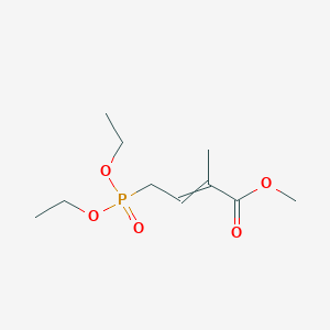 molecular formula C10H19O5P B15423484 Methyl 4-(diethoxyphosphoryl)-2-methylbut-2-enoate CAS No. 103815-47-0
