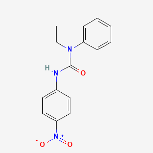 molecular formula C15H15N3O3 B15423496 N-Ethyl-N'-(4-nitrophenyl)-N-phenylurea CAS No. 101091-67-2