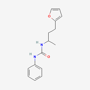 molecular formula C15H18N2O2 B15423524 Urea, N-[3-(2-furanyl)-1-methylpropyl]-N'-phenyl- CAS No. 110203-70-8
