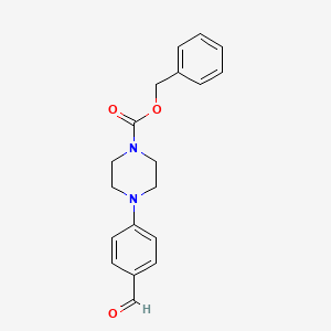 molecular formula C19H20N2O3 B15423584 Benzyl 4-(4-formylphenyl)piperazine-1-carboxylate CAS No. 104055-50-7