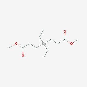 molecular formula C12H24O4Sn B15423604 Propanoic acid, 3,3'-(diethylstannylene)bis-, dimethyl ester CAS No. 106460-08-6