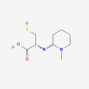 molecular formula C9H16N2O2S B15423615 N-(1-Methyl-2-piperidinylidene)-L-cysteine CAS No. 105099-12-5