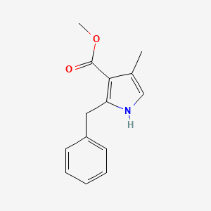 molecular formula C14H15NO2 B15423622 Methyl 2-benzyl-4-methyl-1H-pyrrole-3-carboxylate CAS No. 104726-86-5