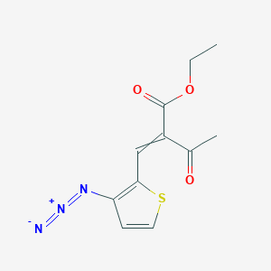 molecular formula C11H11N3O3S B15423698 Ethyl 2-[(3-azidothiophen-2-yl)methylidene]-3-oxobutanoate CAS No. 102788-00-1