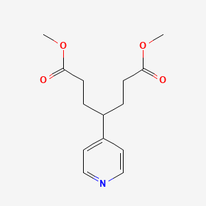 molecular formula C14H19NO4 B15423712 Dimethyl 4-(pyridin-4-yl)heptanedioate CAS No. 111041-08-8
