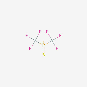 molecular formula C2F6PS+ B15423748 Sulfanylidene[bis(trifluoromethyl)]phosphanium CAS No. 109536-15-4