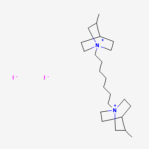 molecular formula C23H44I2N2 B15423813 Quinuclidinium, 1,1'-heptamethylenebis(3-methyl-, diiodide CAS No. 101317-80-0