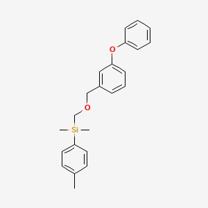 molecular formula C23H26O2Si B15423948 Dimethyl(4-methylphenyl)((3-phenoxyphenyl)methoxymethyl)silane CAS No. 106773-70-0