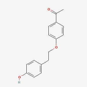 molecular formula C16H16O3 B15423985 1-{4-[2-(4-Hydroxyphenyl)ethoxy]phenyl}ethan-1-one CAS No. 109720-02-7