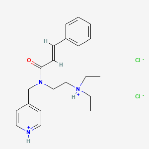 molecular formula C21H29Cl2N3O B15424015 N-(2-(Diethylamino)ethyl)-N-(4-pyridylmethyl)cinnamamide dihydrochloride CAS No. 100908-65-4