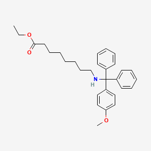 molecular formula C30H37NO3 B15424112 Ethyl 8-{[(4-methoxyphenyl)(diphenyl)methyl]amino}octanoate CAS No. 111109-09-2