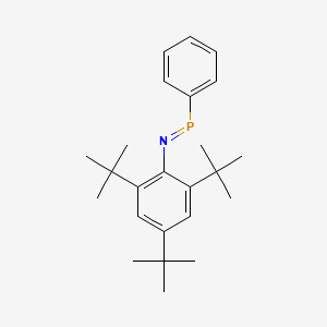 molecular formula C24H34NP B15424172 Benzenamine, 2,4,6-tris(1,1-dimethylethyl)-N-(phenylphosphinidene)- CAS No. 109874-39-7