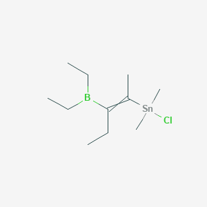 molecular formula C11H24BClSn B15424193 Chloro[3-(diethylboranyl)pent-2-en-2-yl]dimethylstannane CAS No. 101830-33-5