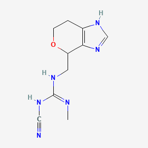 molecular formula C10H14N6O B15424234 N-Cyano-N'-methyl-N''-((1,4,6,7-tetrahydropyrano(3,4-d)imidazol-4-yl)methyl)guanidine CAS No. 100650-65-5