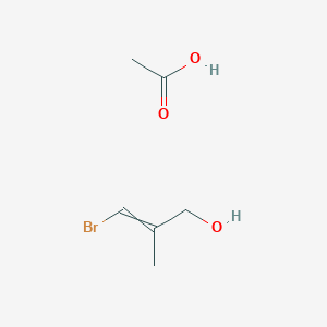 molecular formula C6H11BrO3 B15424254 Acetic acid;3-bromo-2-methylprop-2-en-1-ol CAS No. 105842-98-6