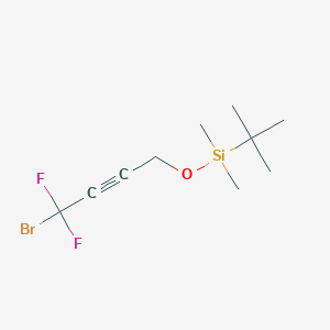 molecular formula C10H17BrF2OSi B15424309 Silane, [(4-bromo-4,4-difluoro-2-butynyl)oxy](1,1-dimethylethyl)dimethyl- CAS No. 108234-74-8