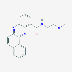 molecular formula C21H20N4O B15424330 benzo[a]phenazine-11-carboxamide, N-[2-(dimethylamino)ethyl]- CAS No. 103943-20-0