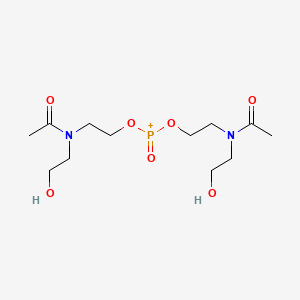 molecular formula C12H24N2O7P+ B15424395 Bis{2-[acetyl(2-hydroxyethyl)amino]ethoxy}(oxo)phosphanium CAS No. 106774-10-1