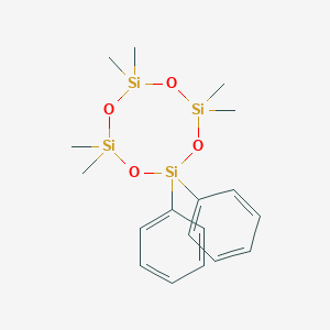 molecular formula C18H28O4Si4 B154245 2,2,4,4,6,6-Hexamethyl-8,8-diphenylcyclotetrasiloxane CAS No. 1693-44-3