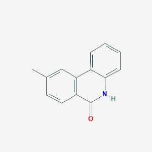 molecular formula C14H11NO B15424588 6(5H)-Phenanthridinone, 9-methyl- CAS No. 107622-37-7