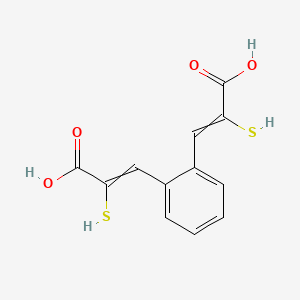 molecular formula C12H10O4S2 B15424642 3,3'-(1,2-Phenylene)bis(2-sulfanylprop-2-enoic acid) CAS No. 111858-12-9