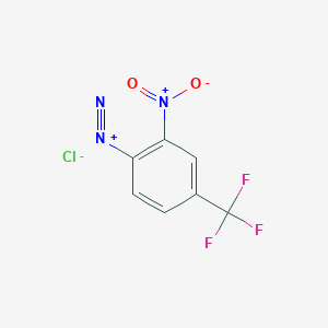 molecular formula C7H3ClF3N3O2 B15424704 Benzenediazonium, 2-nitro-4-(trifluoromethyl)-, chloride CAS No. 109466-85-5