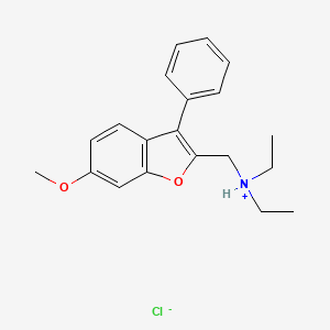 molecular formula C20H24ClNO2 B15424768 N,N-Diethyl-6-methoxy-3-phenyl-2-benzofuranmethylamine hydrochloride CAS No. 100347-61-3